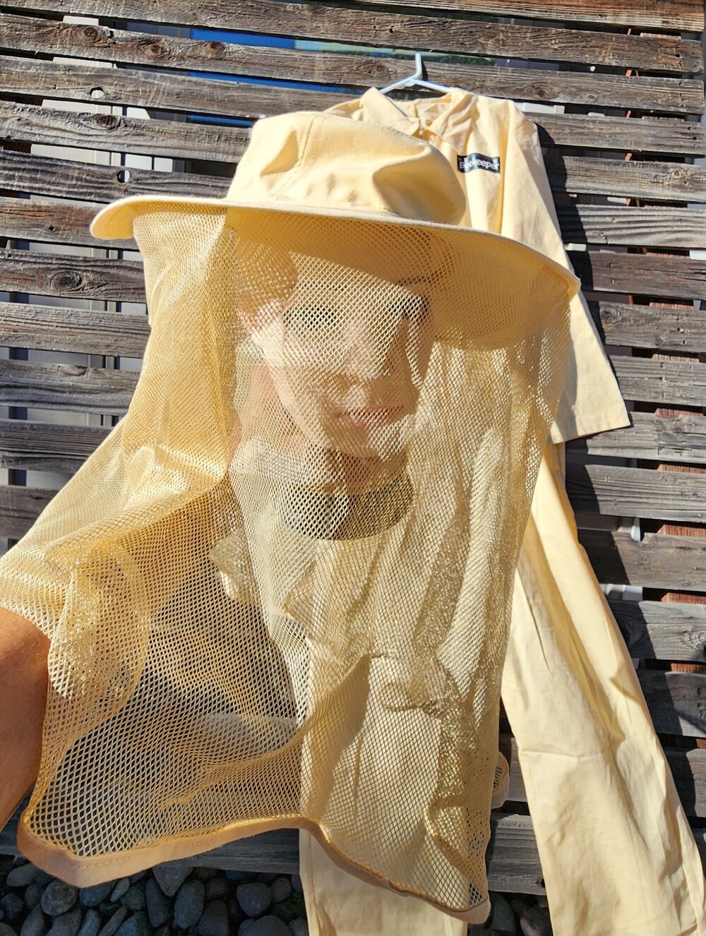 Halloween Costume Adult Beekeeper Costume. Hat & Jumpsuit